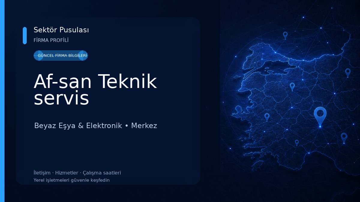 Af-san Teknik servis Beyaz Eşya & Elektronik