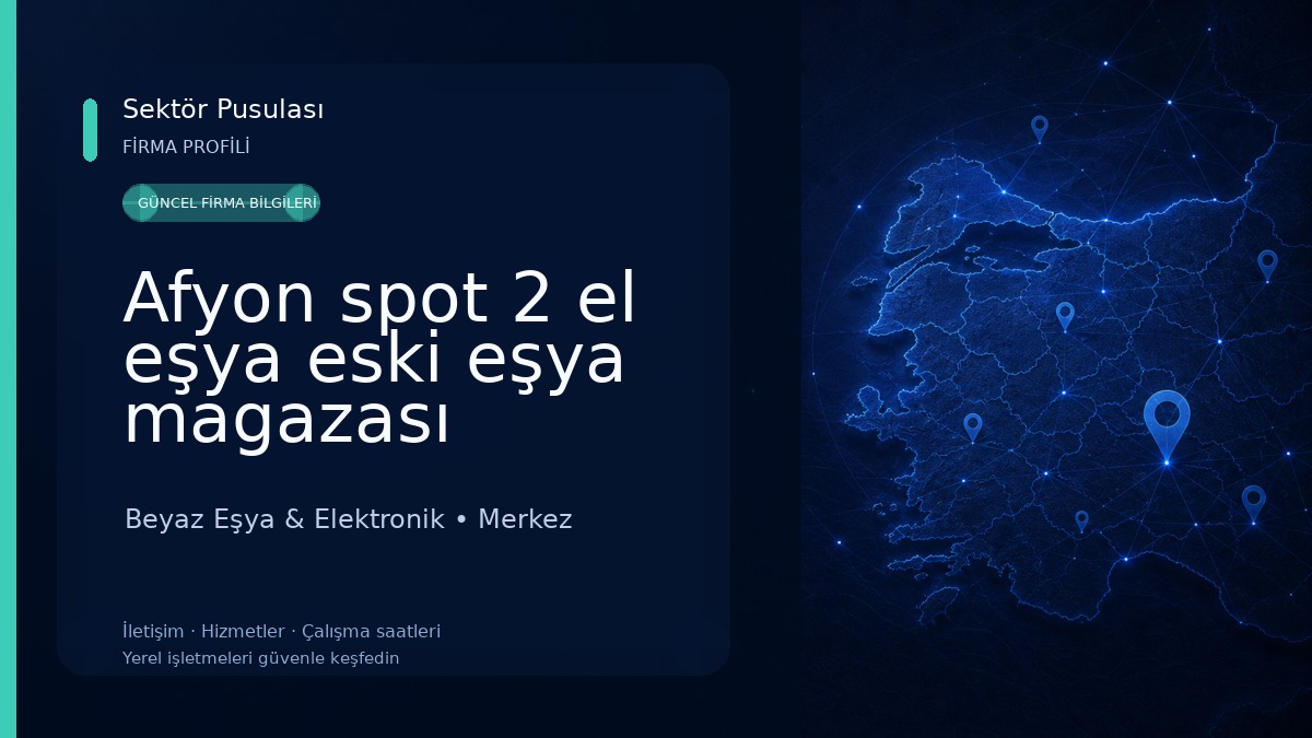 Afyon spot 2 el eşya eski eşya magazası Beyaz Eşya & Elektronik