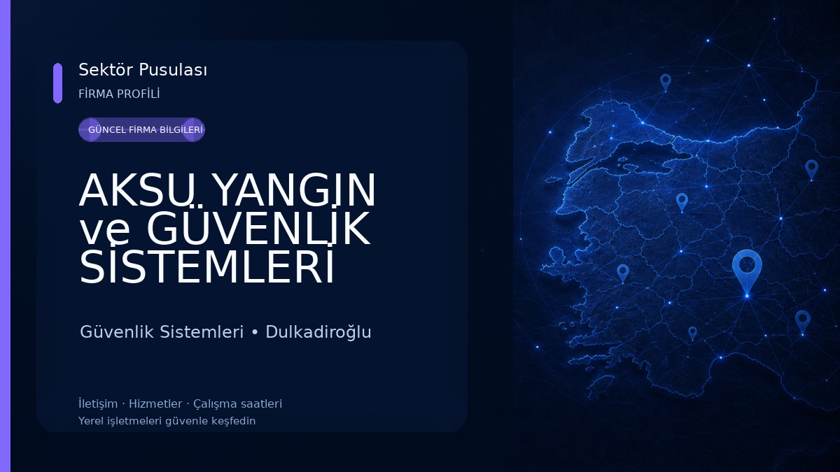 AKSU YANGIN ve GÜVENLİK SİSTEMLERİ SINAİ TIBBİ GAZLAR LTD.ŞTİ Güvenlik Sistemleri