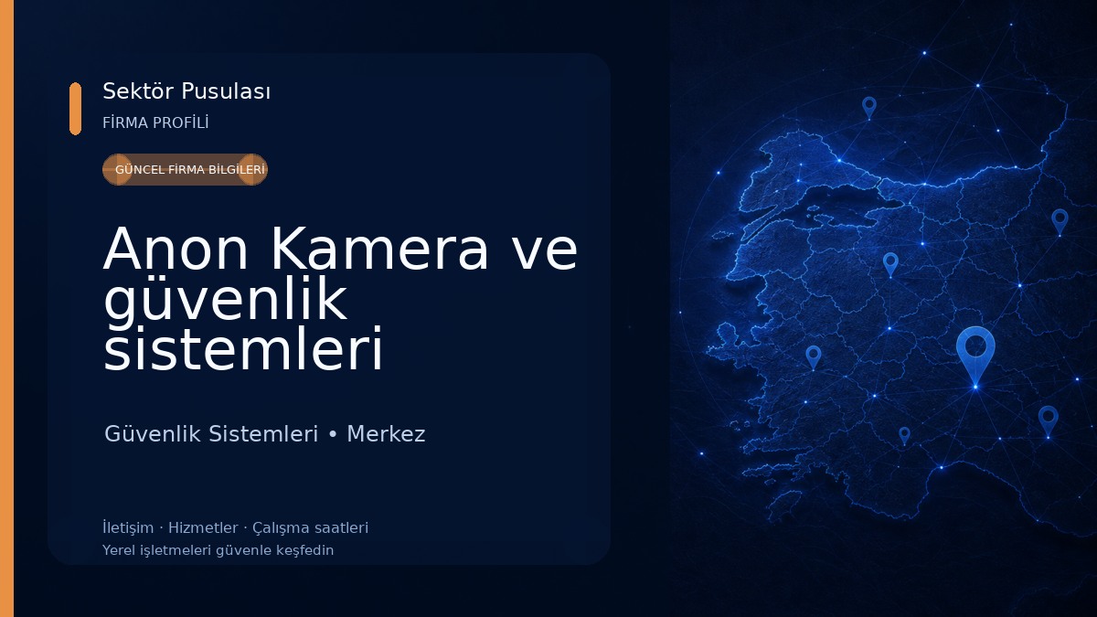 Anon Kamera ve güvenlik sistemleri 