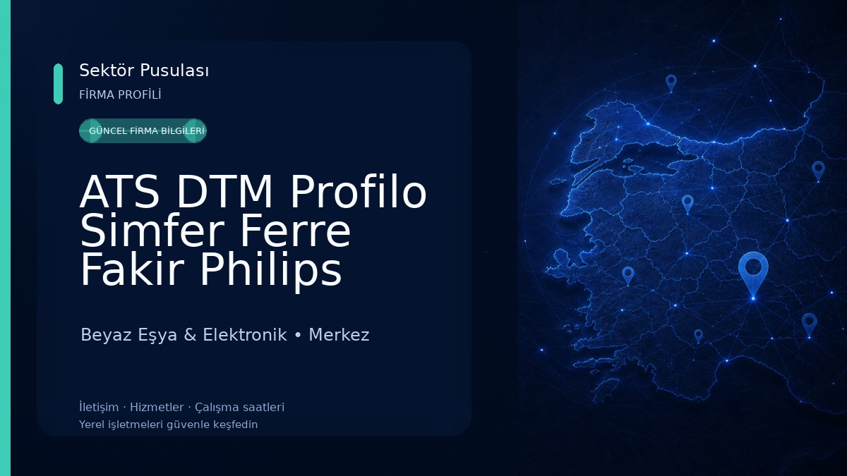 ATS DTM Profilo Simfer Ferre Fakir Philips Karcher Hoover Beyaz Eşya & Elektronik
