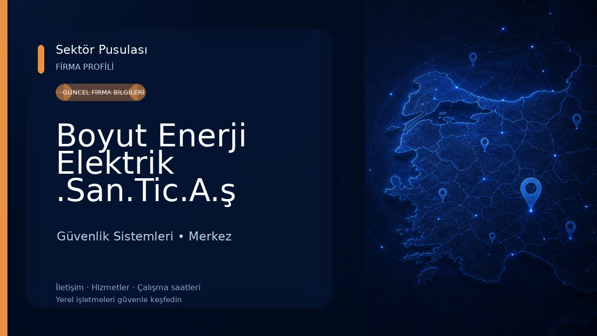 Boyut Enerji Elektrik .San.Tic.A.ş Güvenlik Sistemleri
