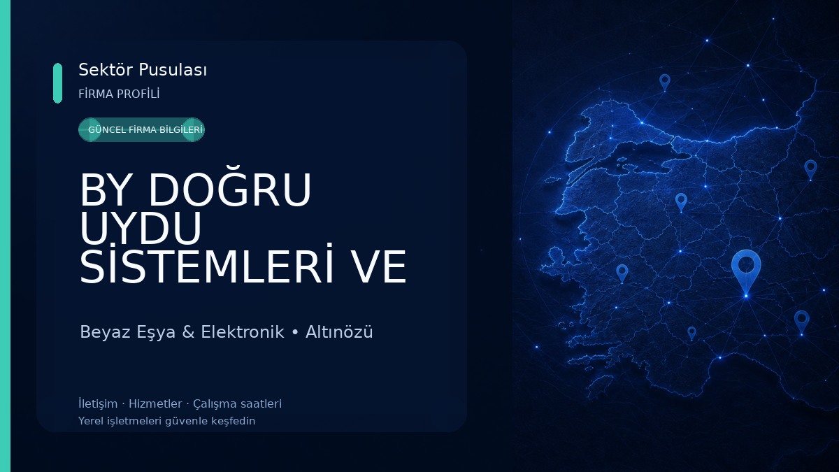 BY DOĞRU UYDU SİSTEMLERİ VE ELEKTRONİK Beyaz Eşya & Elektronik