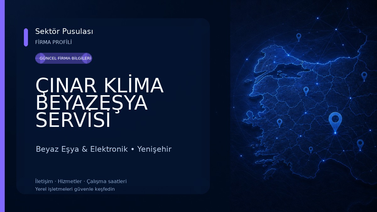 ÇINAR KLİMA BEYAZEŞYA SERVİSİ Beyaz Eşya & Elektronik