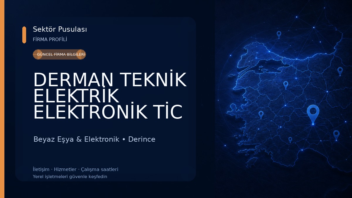 DERMAN TEKNİK ELEKTRİK ELEKTRONİK TİC LTD ŞTİ Beyaz Eşya & Elektronik