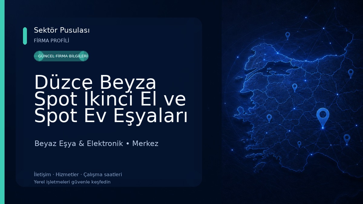 Düzce Beyza Spot İkinci El ve Spot Ev Eşyaları Beyaz Eşya & Elektronik