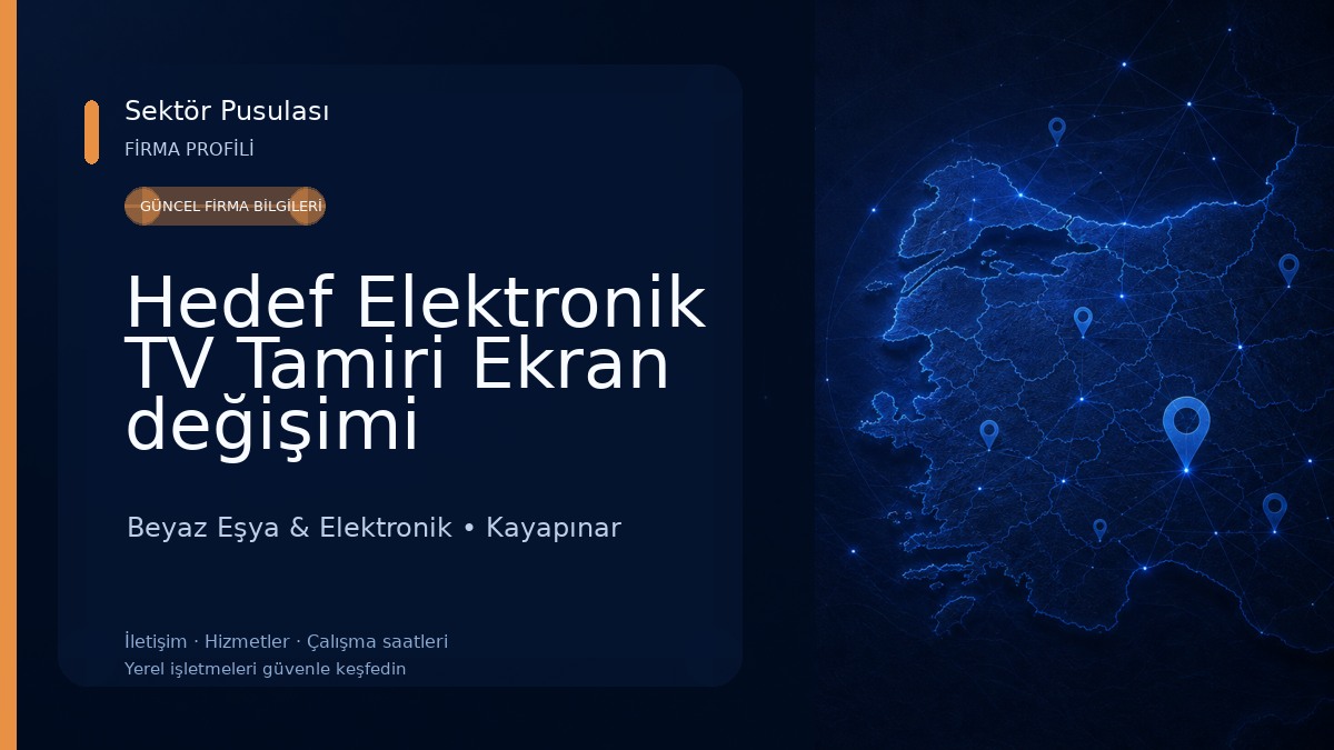 Hedef Elektronik TV Tamiri Ekran değişimi Beyaz Eşya & Elektronik