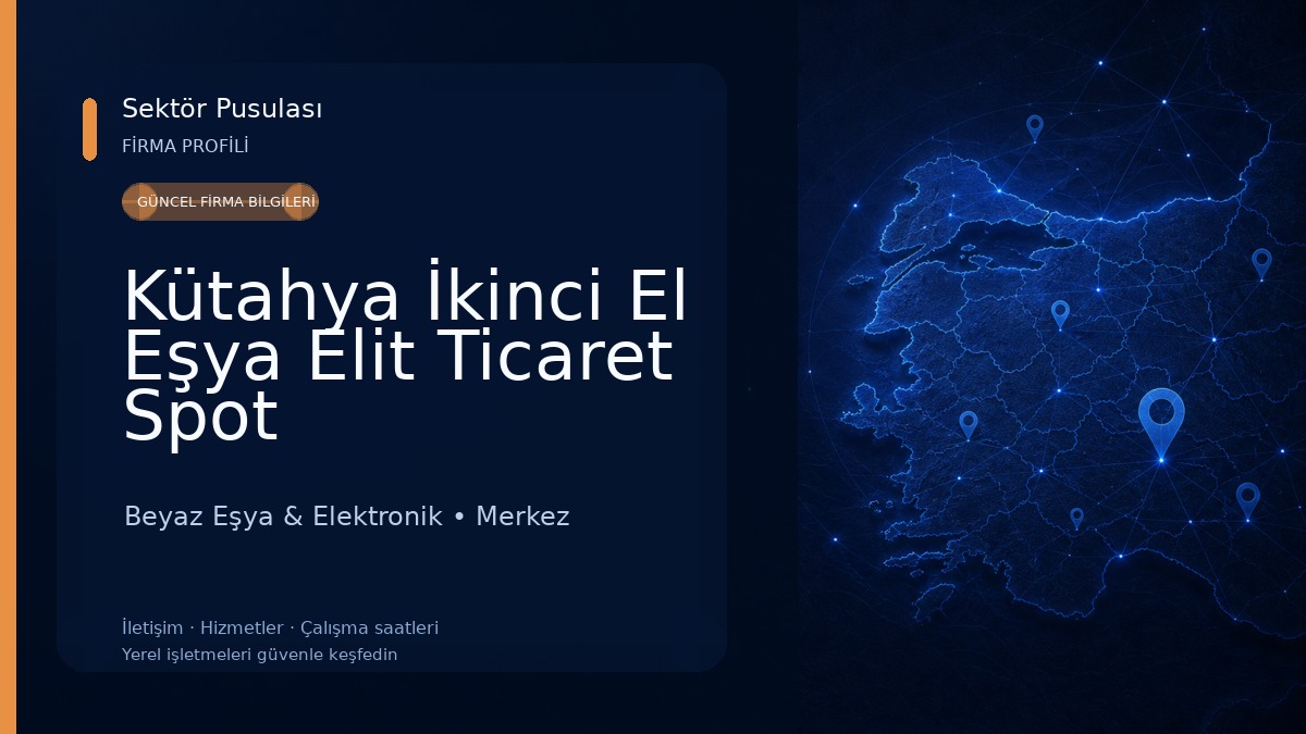 Kütahya İkinci El Eşya Elit Ticaret Spot Beyaz Eşya & Elektronik