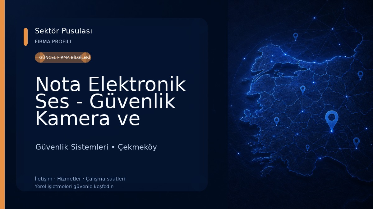 Nota Elektronik Ses - Güvenlik Kamera ve Alarm Sistemleri Güvenlik Sistemleri