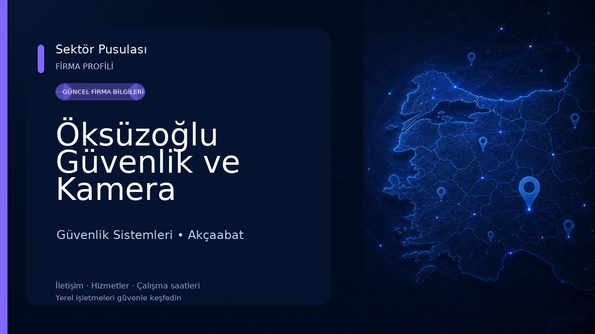 Öksüzoğlu Güvenlik ve Kamera sistemleri Güvenlik Sistemleri