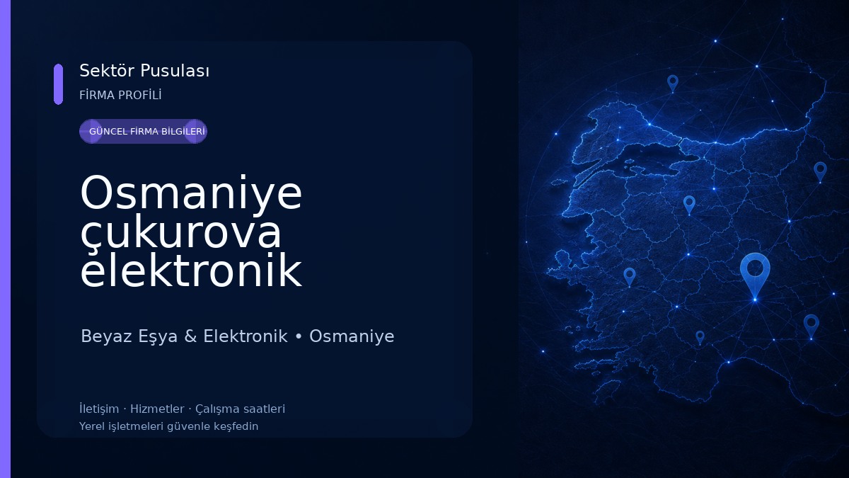 Osmaniye çukurova elektronik televizyon ve çanak anten tamircisi Beyaz Eşya & Elektronik