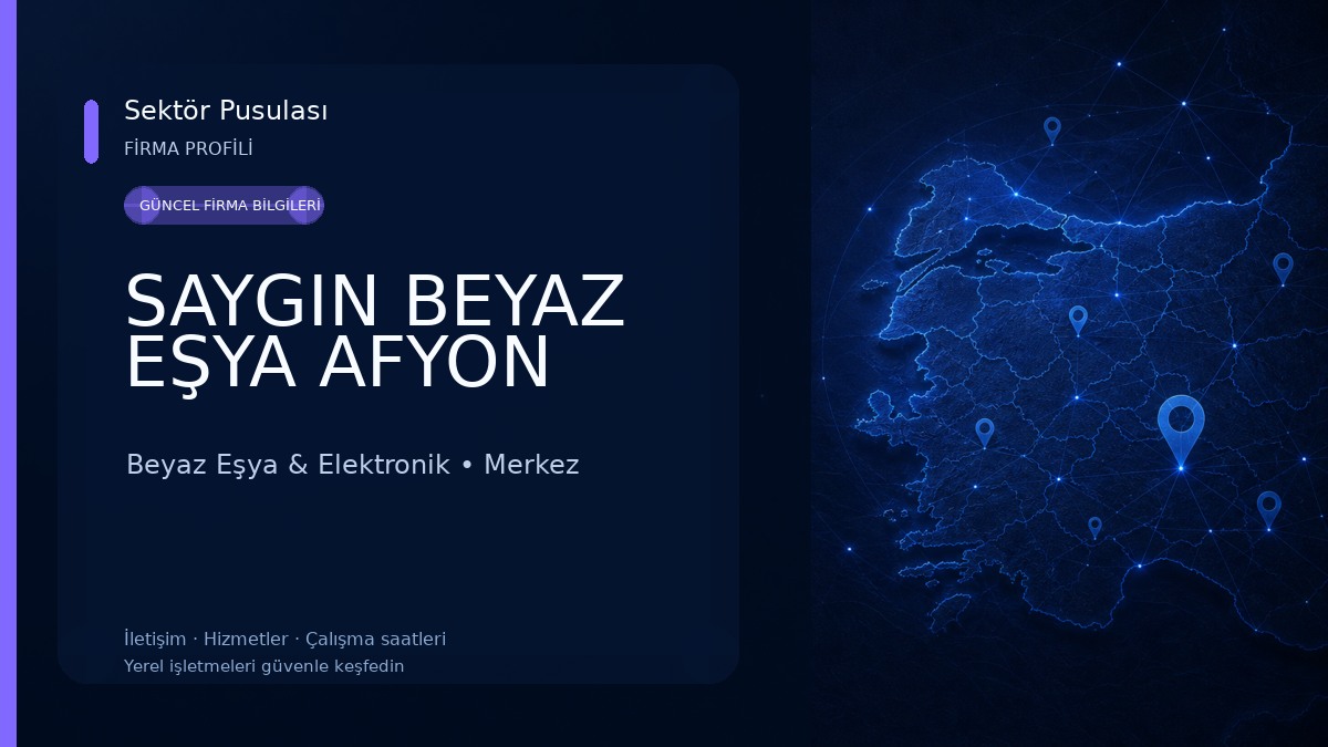 SAYGIN BEYAZ EŞYA AFYON Beyaz Eşya & Elektronik