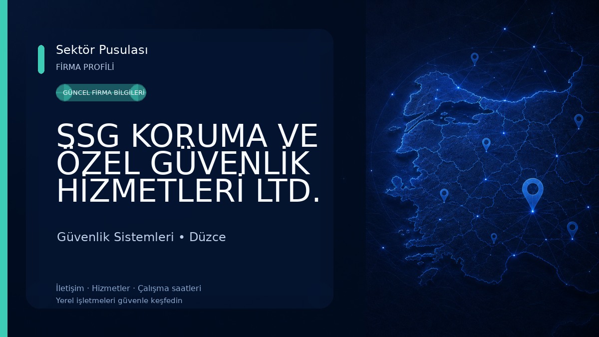SSG KORUMA VE ÖZEL GÜVENLİK HİZMETLERİ LTD. ŞTİ 