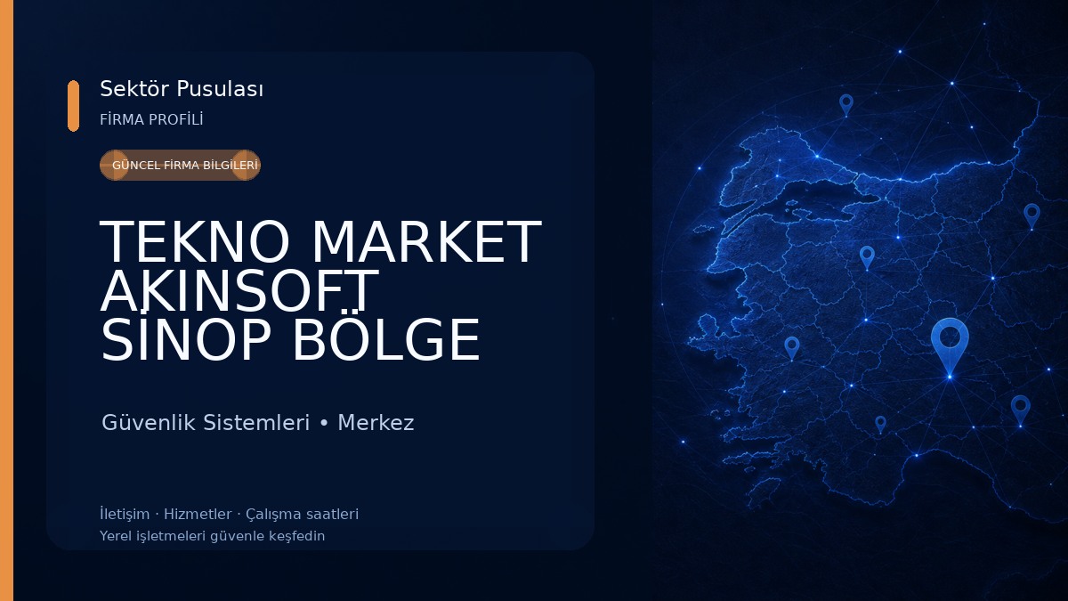 TEKNO MARKET AKINSOFT SİNOP BÖLGE BAYİ Güvenlik Sistemleri